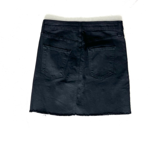 NWT Just Black Denim Black Raw Hem Mini Skirt Size Medium - Picture 8 of 8